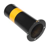 Thickened Steel Safe Bollard with Yellow-Black Stripe 30cm Fixed Parking Ber Post for Driveway Securi Traffic Control & Isolat Outdoor Use