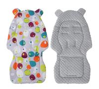 Thickened Stroller Cotton Pad - 40x80cm Reversible All-Season Cushion | High Chair Seat Liner | Universal Fit Backrest Support for, Pushchair, Car Seat, and Winter Warmth
