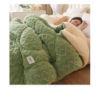 Thickened Super Soft Insulation Hibiscus Winter Quilt, Double-Sided Lamb Cashmere Comforter Core, Lamb Velvet Fabric Winter Quilt，Tower Hibiscus Winter Quilt for Winter Double Bed