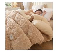 Thickened Super Soft Insulation Hibiscus Winter Quilt, Double-Sided Lamb Cashmere Comforter Core, Lamb Velvet Fabric Winter Quilt，Tower Hibiscus Winter Quilt for Winter Double Bed