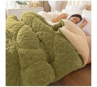 Thickened Super Soft Insulation Hibiscus Winter Quilt, Double-Sided Lamb Cashmere Comforter Core, Tower Hibiscus Winter Quilt for Winter Double Bed,2,180x220cm