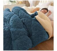 Thickened Super Soft Insulation Hibiscus Winter Quilt, Double-Sided Lamb Cashmere Comforter Core, Tower Hibiscus Winter Quilt for Winter Double Bed,8,180x220cm