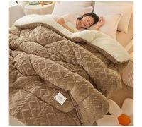 Thickened Super Soft Insulation Hibiscus Winter Quilt, Double-Sided Lamb Cashmere Comforter Core, Tower Hibiscus Winter Quilt for Winter Double Bed,10,220x230cm