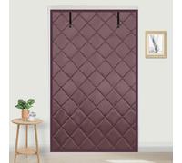 Thickened Thermal Insulated Door Curtain, Thermal Curtains for Winter 28" 32" 34" 36" 38" 42" 48" 64" 70" 72" 80" Width Closure Door Insulation kit for Doorway/Attic Doors(Brown,200 x 225 cm)