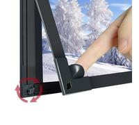 Thickened Transparent Magnetic Window Insulation Kit - Thermal Film with Lock Buckle(Black,170x180cm)