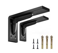 Thickened Triangular Support Frame, Wall Shelf Bracket,Heavy-Duty Shelving Angle Iron Bracket, Strong Load-Bearing Capacity(Black,24 inch)