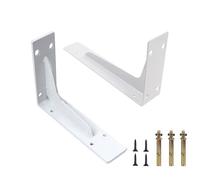 Thickened Triangular Support Frame, Wall Shelf Bracket,Heavy-Duty Shelving Angle Iron Bracket, Strong Load-Bearing Capacity(White,18 inch)