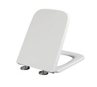 Thickened Universal Soft Close Toilet Seat - White Rectangular Elongated Cover, Easy Install & Wash, PP Material