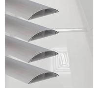 Thickened Wall-Mounted Cable Trunking - 4PCS Aluminum Alloy Raceway, 2.2" Wide Half-Round Cord Cover Strip for Neat Wire Management, 60" Length, Ideal for Home & Office Use