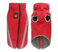Thickened Warm Fleece Pet Coat With Safety Reflective Design Waterproof Cold-Proof Dog Jacket For Labrador Retrievers,Red,6XL