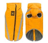 Thickened Warm Fleece Pet Coat With Safety Reflective Design Waterproof Cold-Proof Dog Jacket For Labrador Retrievers,Yellow,5XL