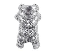 Thickened Warm Pet Cotton Jacket Winter Lightweight Warm Pet Coat Clothing Outdoor Waterproof Windproof Dog Coat French Bulldog Labrador Solid Colour Jacket Clothing,Silver,S
