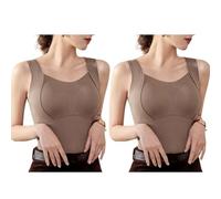 Thickened Warm Tank Top with Shelf Bra, 2 in 1 Warming Vest, Thickened Warms Tank Top with Shelf Bra (2 Pieces) (2pc-D,M)