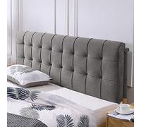 Thickened Washable Headboard Cover for King/Double/Single Beds Dustproof Protector Cushion for Wood/Leather/Metal Headboards Stylish Grey - 190x58cm