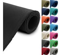 Thickened Waterproof Canvas Fabric by The Yard 1200D 58" W Outdoor Upholstery Material Heavy Duty Cordura Fabric Water Resistant Sewing Material for Chair Patio Cushion Purse Bag 5 Yard Black