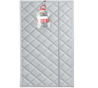 Thickened Wide Insulation Cover Blanket Thermal Insulated Door Curtain Reversible Left/Right Opening Magnetic Screen Doors Curtains for Patio French Sliding Door(Gray,W85XH205CM)