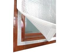 Thickened Window Insulation Cover Kit Window Plastic Film for Winterizing Weatherproofing Thermal Insulated Curtain No Cutting Or Messy Tape(W 130 x H 140 cm)