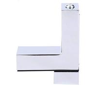 Thickened Zinc Alloy Adjustable F Type Clamp Glass Shelf Hardware Accessories for Bathroom Living Room Kitchen (Bright Light)