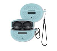 Thickening Case for OnePlus Buds 4 Earbuds, FJIASTB Soft Silicone Shockproof Cover with Carabiner and Lanyard (Zen Green)