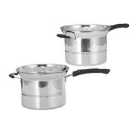 (thickening single bottom) 22cm Stainless Steel Pot Soup Pot Milk Pot With Handle Instant Noodle Pot Cooking Baby Foods for Kitchen Cookware