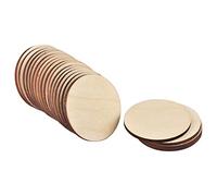[Thicker] Artificer 26 Pack 6mm Thick Round Wooden Discs, 10cm / 4 inch, Plywood Blank Wooden Circles Cutouts, Unfinished Craft Wood Rounds for Coasters, Pyrography, Painting, Christmas Decoration