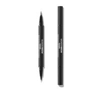 Thicker Brow Pen Duo, Dual Ended Pen Micro Tip & Classic Tip, Smudge Proof, Water Resistant, Vegan & Cruelty Free (Black/Brown)