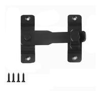 Thicker Gate Lock Black Gate Latch for Wooden Gates, Garden Gate Bolt Stainless Steel Door Lock for Cabinet Garage Window Closet Door, Buckle Cam Safety Door Bolt Flip Latch 180° 3MM Thickness, 4.33"