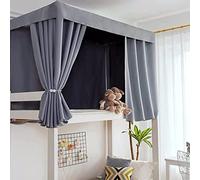 Thicker Version Bunk Bed Curtain Bed Canopy Bedroom Blackout Curtains Single Sleeper Bed Shading Curtain Dustproof Breathable Curtain Privacy Draperies Cloth Curtain Bedding for Home Students Dorm