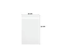 (Thickness 0.08mm, 28x34 cm 100pc) 100pcs Poly Transparent Bag Opp Self Adhesive Plastic Bag For T Shirt Clothes Packaging Clear Storage Bag Wedding Gift Packaging