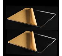 Thickness 2mm Clear Acrylic Sheets 2 Pcs Signs for Craft Projects, Display Cases Cut with Engraver, Power Saw Or Hand Tools(200mm*200mm)
