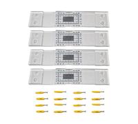 Thickness Gauge 4-Piece Crack Monitoring Set - Easy-to-Use Tell-Tale for Standard & Corner Cracks, Acrylic, Durable, Precise