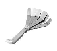 Thickness Gauge Stainless Steel Curved Feeler Gauge Ruler Welding Inspection Tool 0.05-1.00mm 90 Degree Right Angle Ruler
