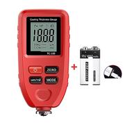 Thickness Gauge, TC100 Blue Thickness Gauge For Car Measuring Instruments FE/NFE Car Paint Tester 0-1300μm Paintwork Thickness Gauge For Cars(Red with battery)