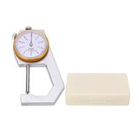 Thickness Gauge Tool Round Dial Indicator Handheld Portable Tester Caliper 0.1mm Resolution 0-30mm Range Pointed End for Jewelry Making