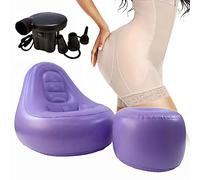 thickvalley BBL Chair Inflatable Sofa with Hole, BBL Pillow & Chair After Surgery with Support Pillow for Brazilian Butt Lift After Surgery Sitting/Fast Recovery, with Air Pump,Blue