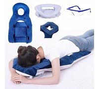 thickvalley Reversible Face Down Pillow After Eye Surgery, for Use by Vitrectomy, Macular Hole and Retinal Detachment Patients During Recovery, with Height Adjustable Stand & 3 Chest Pads