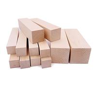 Thiecoc Basswood Carving Blocks Set - 12 Pcs Basswood for Wood Whittling