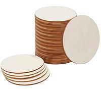 Thiecoc Round Wood Discs for Crafts 30Pcs 10cm Wooden Cutout Tiles Wood Circles Round Slices Painting and Christmas Decorations,Home Decoration,DIY Craft Coasters for Painting Writing