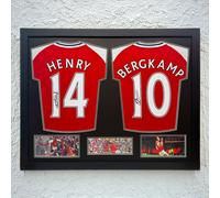 Thierry Henry and Dennis Bergkamp 2 Arsenal Signed Shirts - Framed