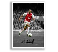 Thierry Henry Arsenal Signed Photo Poster A4/A3 Print Framed Autograph Gift Football Memorabilia France (A4 Unframed)