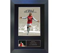 THIERRY HENRY Signed Autograph Mounted Photo Reproduction PRINT A4 Rare Perfect Birthday (297 x 210mm) #462 (Black Frame)