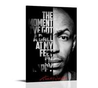 Thierry HenryWaterproof Posters Wall Art Posters Waterproof Home Printing Moisture-proof Easy to Install And Fade ResistantFrame-style24x36inch(60x90cm)
