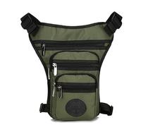 Thigh Bag,Utility Thigh Pack, Men's Hip Thigh Motorcycle Rider Multi-Pocket Shoulder Bag Men's Nylon Waist Leg Bag(1 Green)