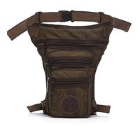 Thigh Bag,Utility Thigh Pack, Men's Leg Bags Men's Pant Bags Belt Hip Drop Messenger Shoulder Travel Hiking Canvas/Nylon Motorcycle Waist Bag(Coffee)