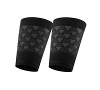 Thigh Compression Sleeves for Men & Women - Anti-Slip Hamstring & Quad Support Braces - Graduated Compression for Muscle Recovery, Injury Prevention, Sports & Gym - Black (1Pair) (L)