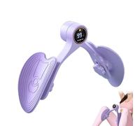 Thigh Exerciser,Inner Thigh Exerciser with Digital Display,Pelvic Floor Exerciser,Hip Trainer Exercise Device 360 Degree Rotation,for Postpartum Mothers/Sedentary/Buttocks Flat People (Purple)