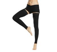 Thigh High Medical Compression Stockings for Women & Men, 15-20 mmHg Footless Graduated Compression Socks with Silicone Band, Support Stockings for Varicose Veins, Edema, Flight, Nursing