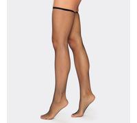 Thigh High Stockings In Black Fishnet, Women's Size UK One Size