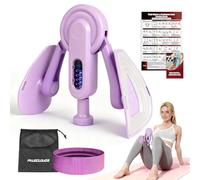 Thigh Master Thigh Exerciser, 10-100lb/45kg Adjustable Resistance Pelvic Floor Trainer with Leg Band & Poster for Kegel Exercise, Inner Thigh Exerciser for Home Gym Workout Equipment