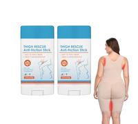 Thigh Rescue Anti Chafing Balm - Anti Chafe Stick for Thighs - Chub Rub Prevention Balm, Unscented & Travel Size, Essential for Summer, Beach & Sports, Stops Skin Friction Irritation (2 Boxes)